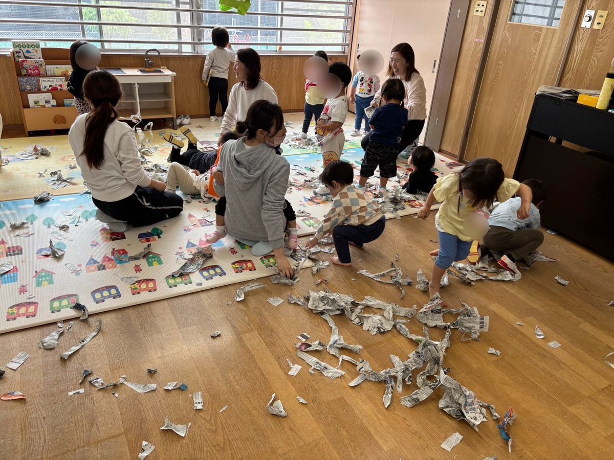2歳新聞あそび 2歳新聞あそび